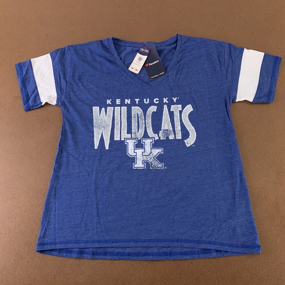 Kentucky Wildcats Fanatics Women's Medium Blue Short Sleeve Graphic T-Shirt NWT